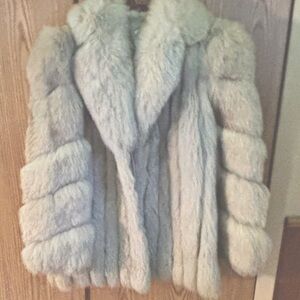 Silver fox coat